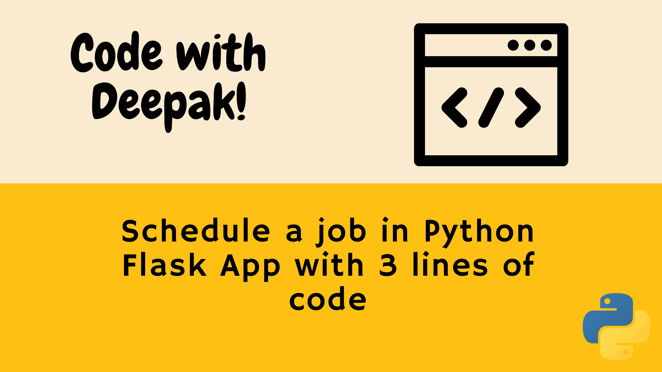 Schedule a job in Python Flask App with 3 lines of code